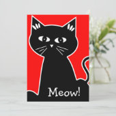 猫クール誕生会 – 黒猫マンガ 招待状 (スタンド正面)