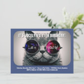 猫クール誕生日会の招待状 招待状 (スタンド正面)