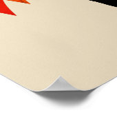 猫クール赤目ミッドセンチュリーレトロアートポスター ポスター (角)