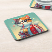 猫クール飲みボバ コースター (左側)