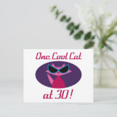 猫クール30歳の誕生日 ポストカード (スタンド正面)
