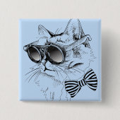 猫クール 缶バッジ (正面)