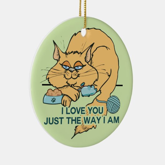 猫グラフィックおもしろいことわざ セラミックオーナメント (右)