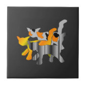 猫グラフィック タイル (正面)