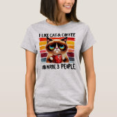 猫グラフィックTシャツ - 私の猫、コーヒー、そして3 Tシャツ (正面)