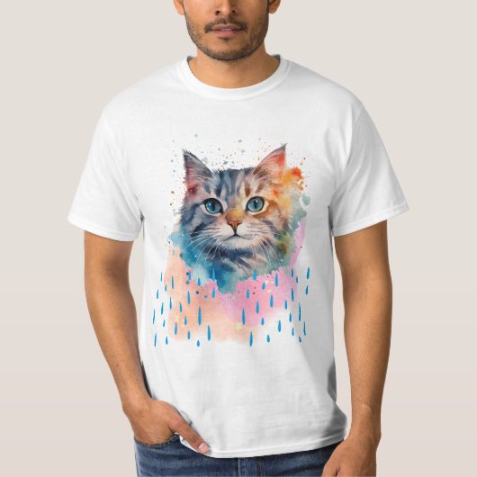 猫グラフィックTシャツ Tシャツ (正面)