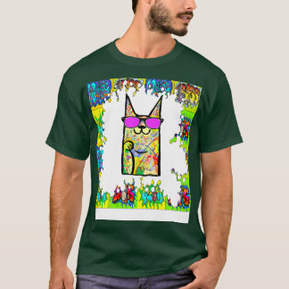 猫グラフィティクールー Tシャツ