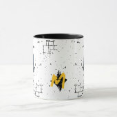 猫グランジが枝に マグカップ (中央)