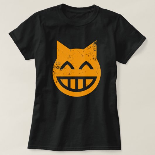 猫グランジ絵文字 Tシャツ (デザイン正面)