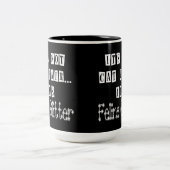 猫グリッターユーモア二音コーヒーマグ ツートーンマグカップ (中央)