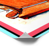 猫グルーミングおもしろいを人間ヴィンテージとしてWainn cpy ポスター (角)