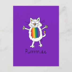 猫ゲイプライドLGBTQ ポストカード