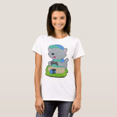 猫ゲーマーコントローラー Tシャツ (正面フル)