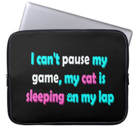 猫ゲーマー面白グッズ ラップトップスリーブ