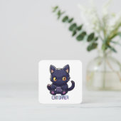 猫ゲーマー スクエア名刺 (スタンド正面)