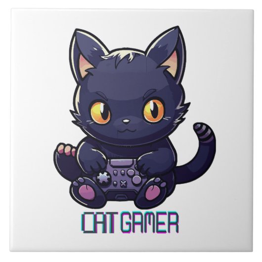 猫ゲーマー タイル (正面)