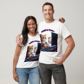 猫ゲーマー - パウズ&プレイ Tシャツ (ユニセックス)