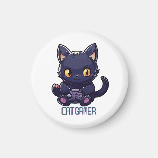猫ゲーマー マグネット (正面)