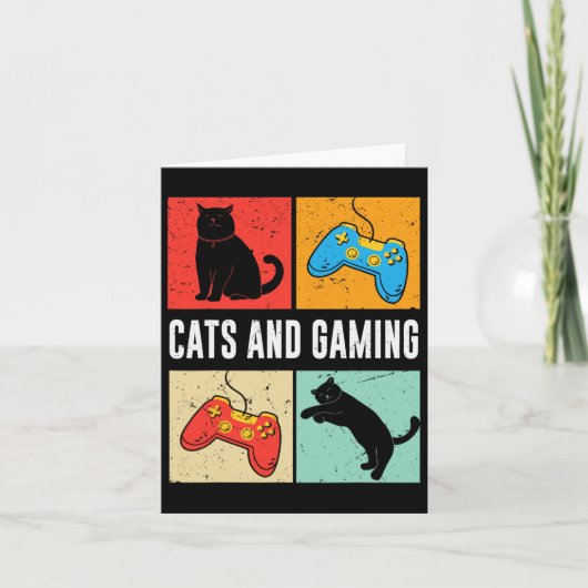 猫ゲーム及び猫好きゲーマー用ゲーム カード (正面)