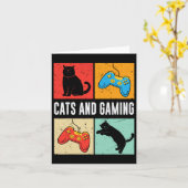 猫ゲーム及び猫好きゲーマー用ゲーム カード (黄色い花)