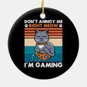 猫ゲーム及び猫好きゲーマー用ゲーム セラミックオーナメント (裏面)