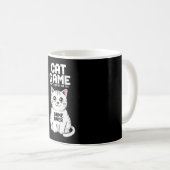 猫ゲーム 猫を見すぎないで 面白い コーヒーマグカップ (正面右)