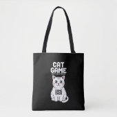 猫ゲーム 猫を見すぎないで 面白い トートバッグ (正面)
