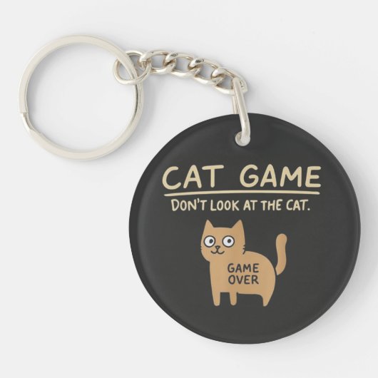 猫ゲーム 見てはいけない 猫ゲームオーバー キーホルダー (正面)