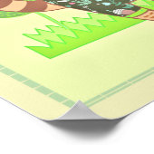 猫コスチューム子供部屋プリント ポスター (角)