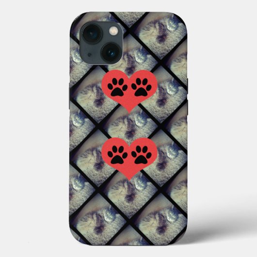 猫コラージュとポープリントby Shirley Taylor Case-Mate iPhoneケース (裏面)