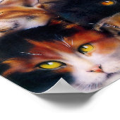 猫コラージュのポスター ポスター (角)