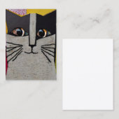 猫コラージュ・アートのポートレート 名刺 (正面/裏面)