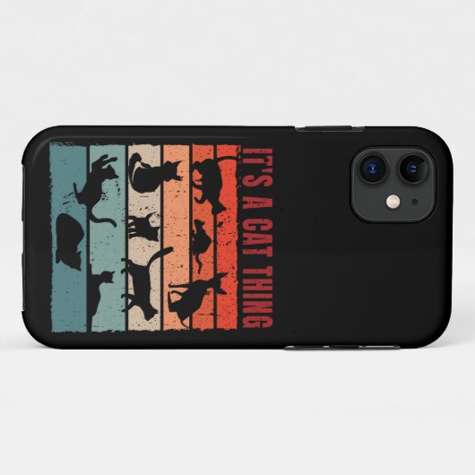 猫コレクションレトロ Case-Mate iPhoneケース (裏面(横))