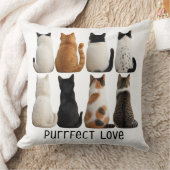 猫コレクション 背面図 クッション (ブランケット)
