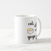 猫コーおもしろいヒーヨガ好き コーヒーマグカップ (正面右)