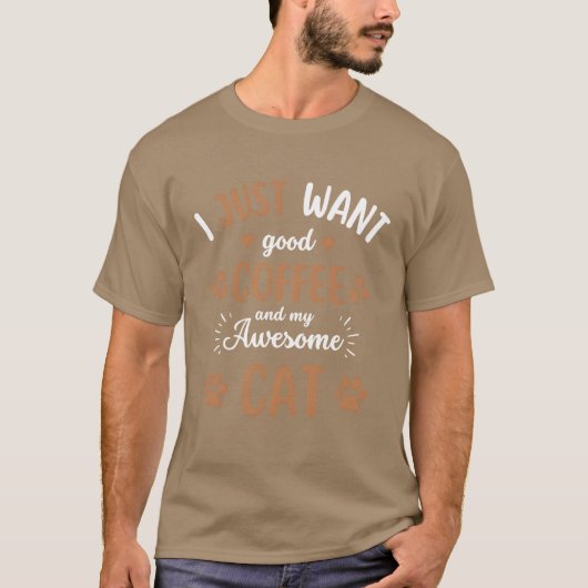 猫コーヒー猫カフェが好きな人へ Tシャツ (正面)