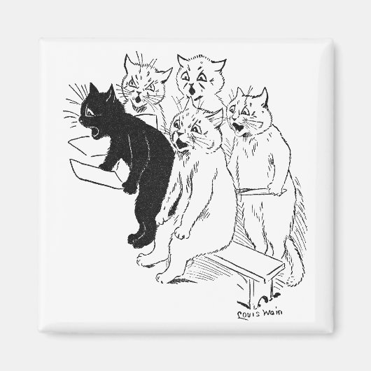 猫コーラス マグネット (正面)