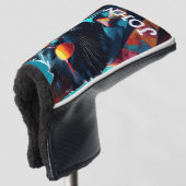 猫ゴルクールフおもしろいヘッドカバパーソナライズされたー ゴルフヘッドカバー (3/4 正面)