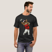 猫ゴルファーロンTシャツ Tシャツ (正面フル)
