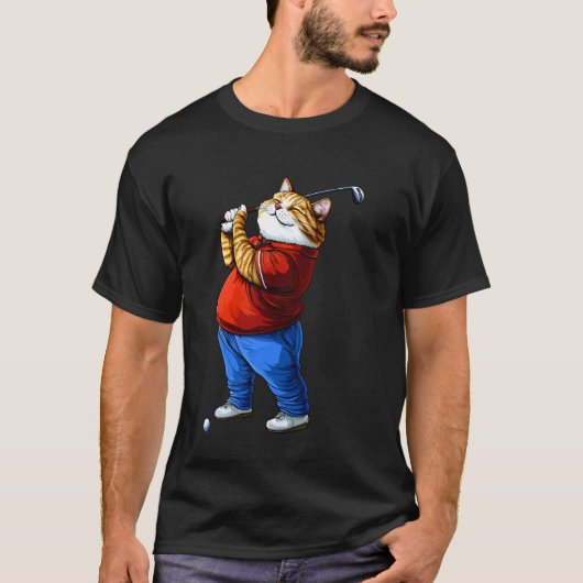 猫ゴルフ Tシャツ (正面)