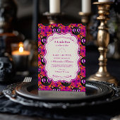 猫サイケデリックハロウィーンの赤ちゃんシャワー 招待状