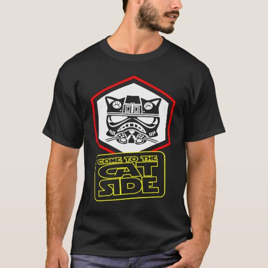 猫サイドに来た猫トルーパー Tシャツ (正面)
