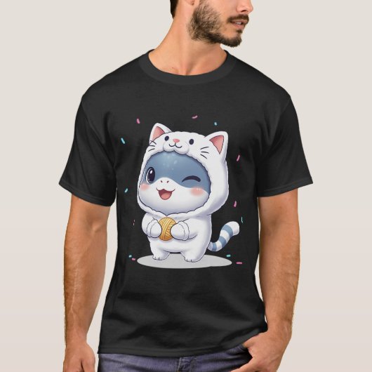 猫サメ Tシャツ (正面)