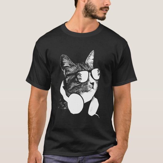 猫サングラス子猫ラブキャット Tシャツ (正面)