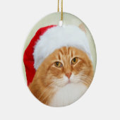 猫サンタクロース セラミックオーナメント (右)