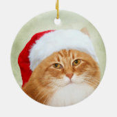 猫サンタクロース セラミックオーナメント (裏面)