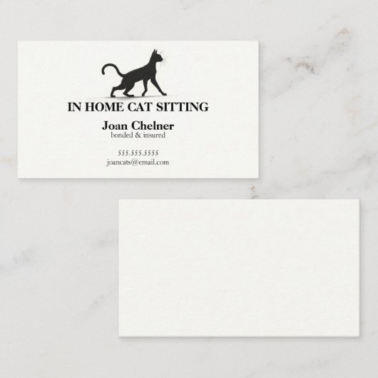 猫シッターサービス 名刺 (正面/裏面)