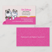 『猫シッターラグドールソファーピンク』 名刺 (正面/裏面)