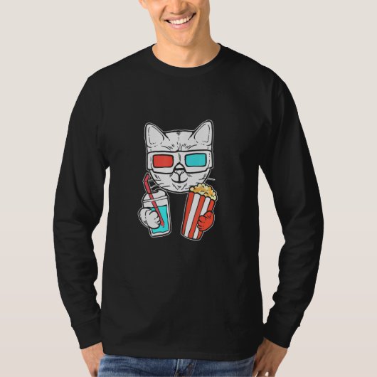 猫シネマグルメ Tシャツ (正面)