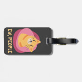 猫シャツ、黒猫、猫好きTシャツ、猫おもしろい ラゲッジタグ (裏面横)